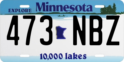 MN license plate 473NBZ
