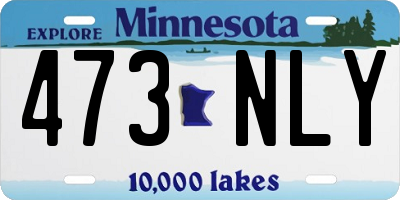 MN license plate 473NLY