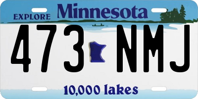 MN license plate 473NMJ