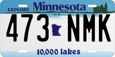 MN license plate 473NMK