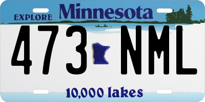 MN license plate 473NML