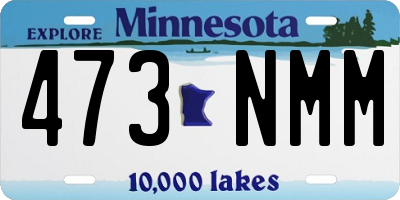 MN license plate 473NMM
