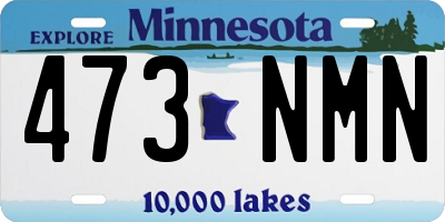 MN license plate 473NMN