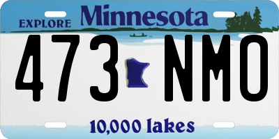 MN license plate 473NMO