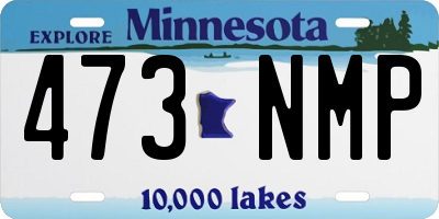 MN license plate 473NMP