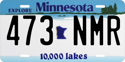 MN license plate 473NMR