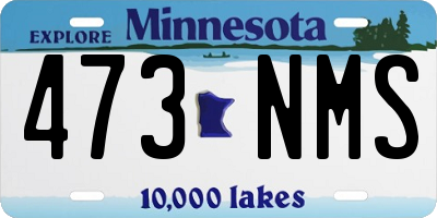 MN license plate 473NMS