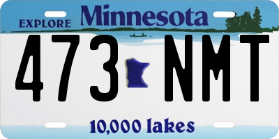 MN license plate 473NMT