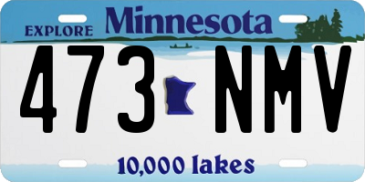 MN license plate 473NMV