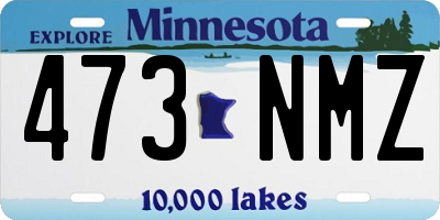 MN license plate 473NMZ