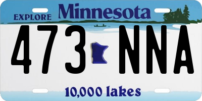 MN license plate 473NNA