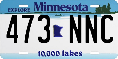 MN license plate 473NNC
