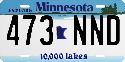 MN license plate 473NND