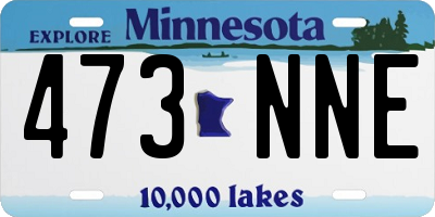 MN license plate 473NNE