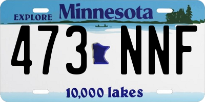 MN license plate 473NNF