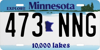 MN license plate 473NNG
