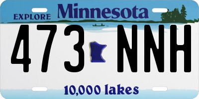 MN license plate 473NNH