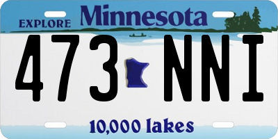MN license plate 473NNI