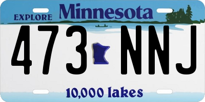 MN license plate 473NNJ