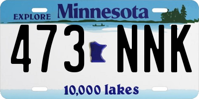 MN license plate 473NNK
