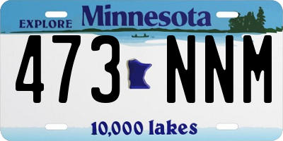 MN license plate 473NNM