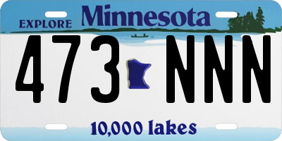 MN license plate 473NNN