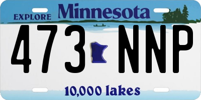 MN license plate 473NNP