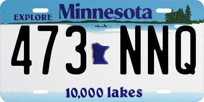 MN license plate 473NNQ