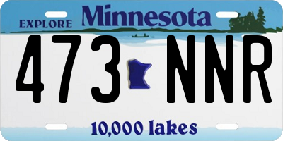 MN license plate 473NNR