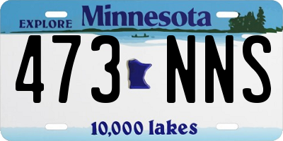 MN license plate 473NNS