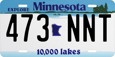 MN license plate 473NNT