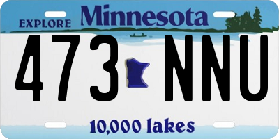 MN license plate 473NNU