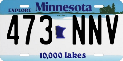 MN license plate 473NNV