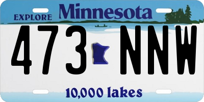 MN license plate 473NNW