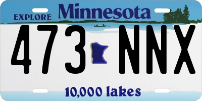 MN license plate 473NNX