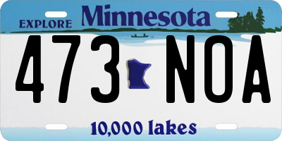 MN license plate 473NOA