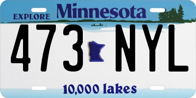 MN license plate 473NYL
