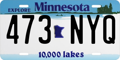 MN license plate 473NYQ