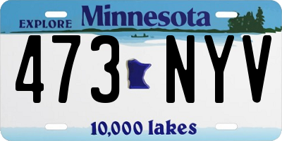 MN license plate 473NYV