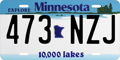 MN license plate 473NZJ