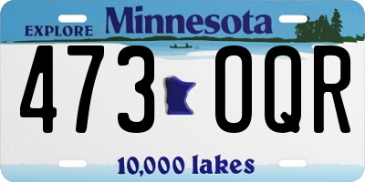 MN license plate 473OQR