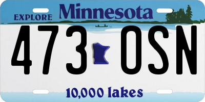 MN license plate 473OSN