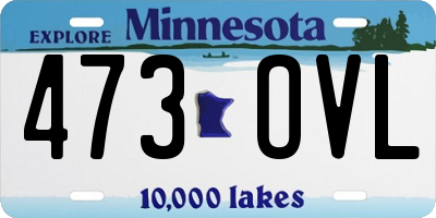 MN license plate 473OVL