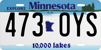 MN license plate 473OYS