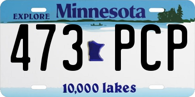MN license plate 473PCP