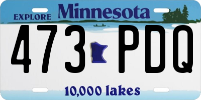MN license plate 473PDQ