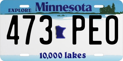 MN license plate 473PEO