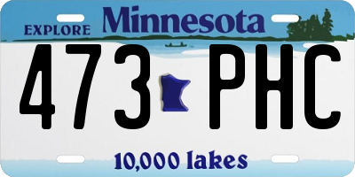 MN license plate 473PHC