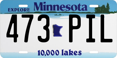 MN license plate 473PIL