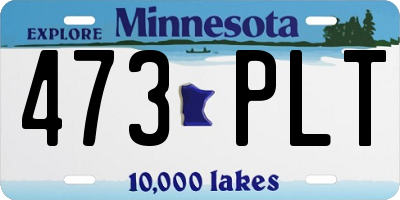 MN license plate 473PLT